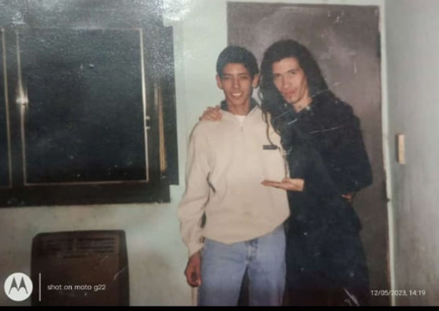 Luciano junto a Gabriel Farías de La Banda en 1997