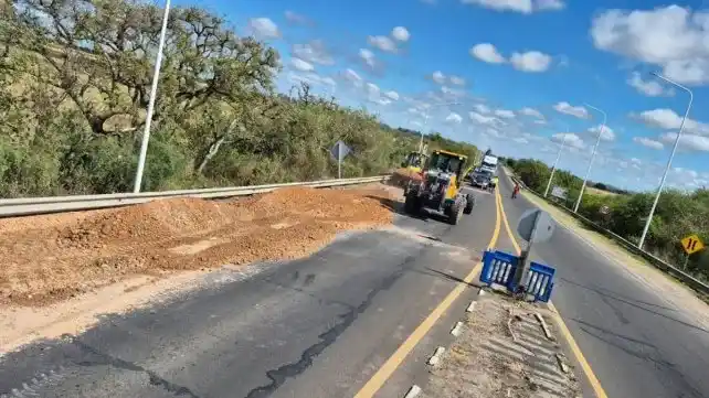 Obras en la Ruta 12 a la altura de Gualeguay: piden circular con precaución