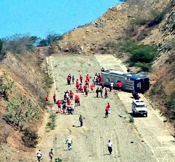 Volcó el micro de los jugadores de Huracán en Venezuela 