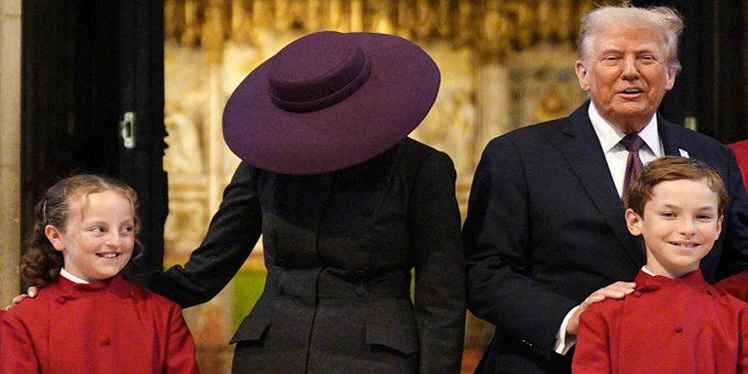 Donald y Melania Trump en el Castillo de Windsor
