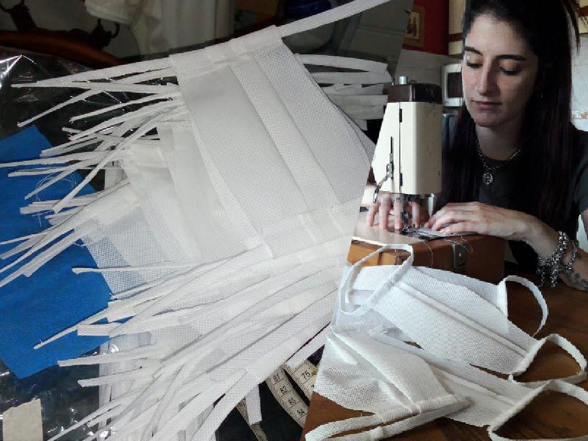 Las costureras del taller municipalidad confecciona elementos de protección 