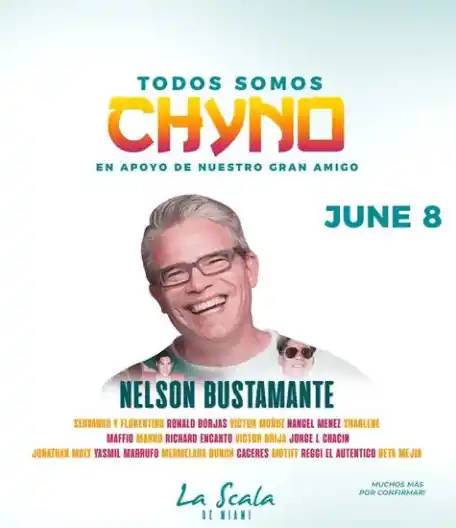 El cartel del concierto a beneficio de Chyno. Foto Instagram