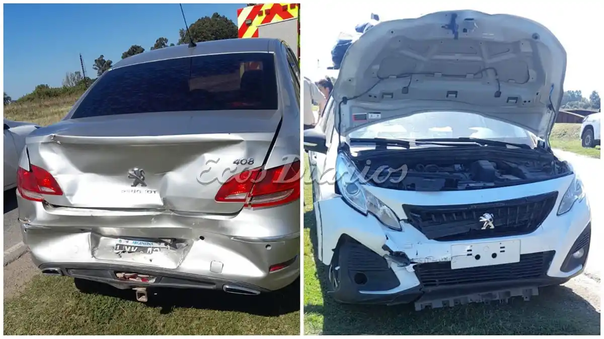Colisión entre dos autos en Tamangueyú