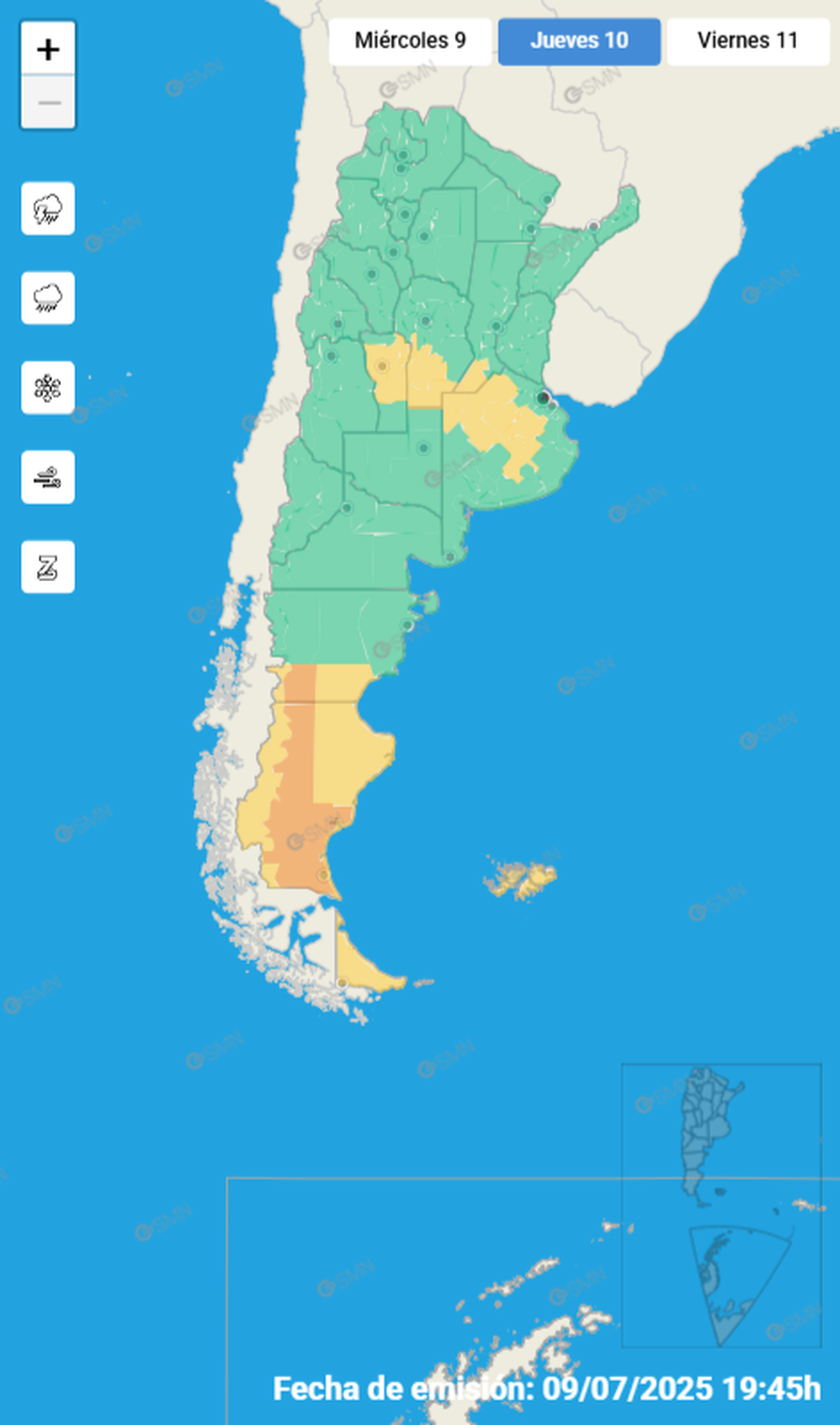 mapa alertas