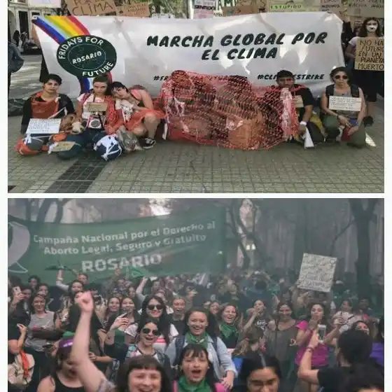 El centro de Rosario fue eje de nutridas marchas