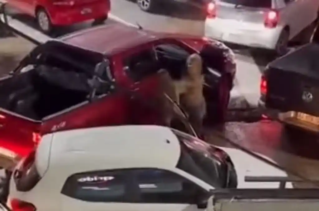 Pelea en estación de servicio