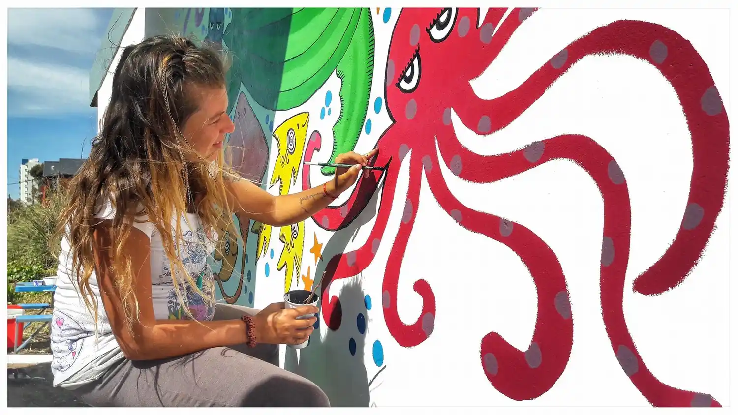 "Luchamos por recuperarte", el mural contra el remate del Ex Acuario