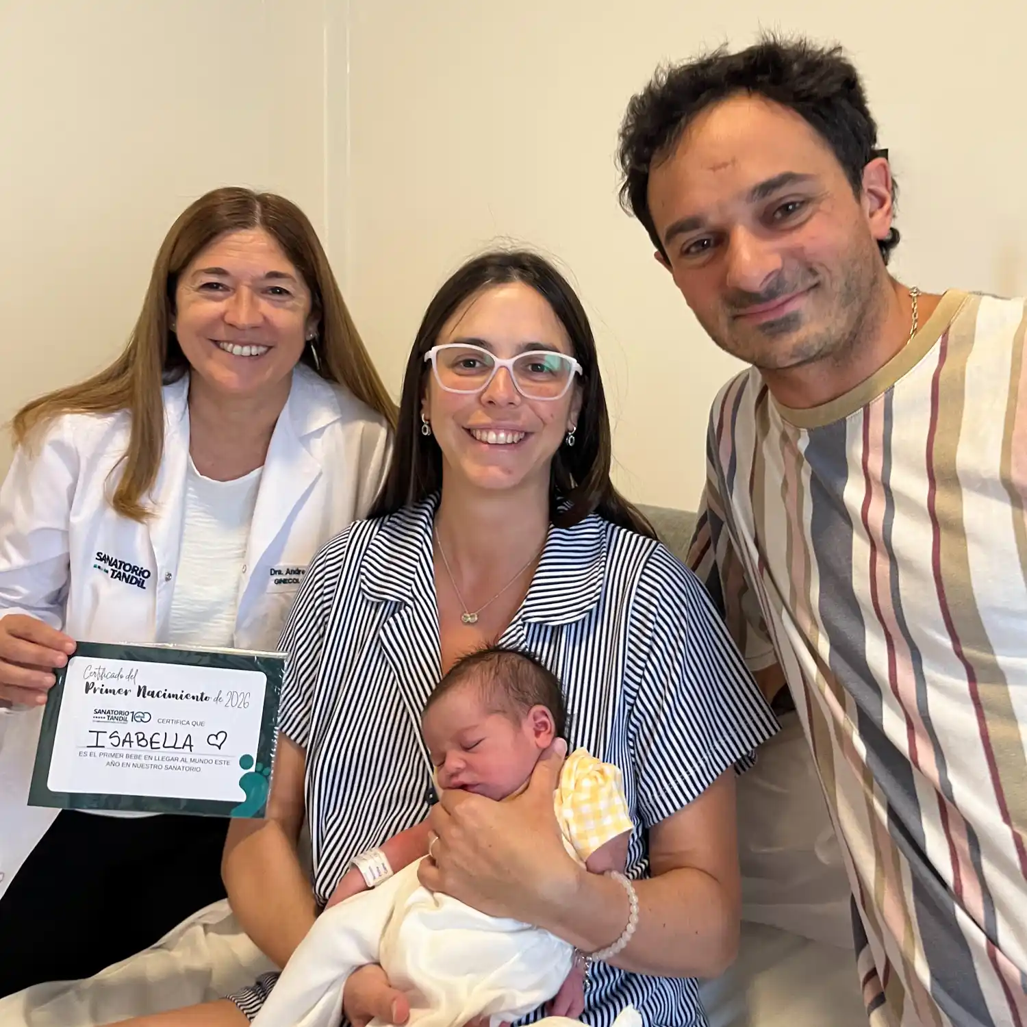 Isabella Quargnolo es la primera bebé nacida en 2026.