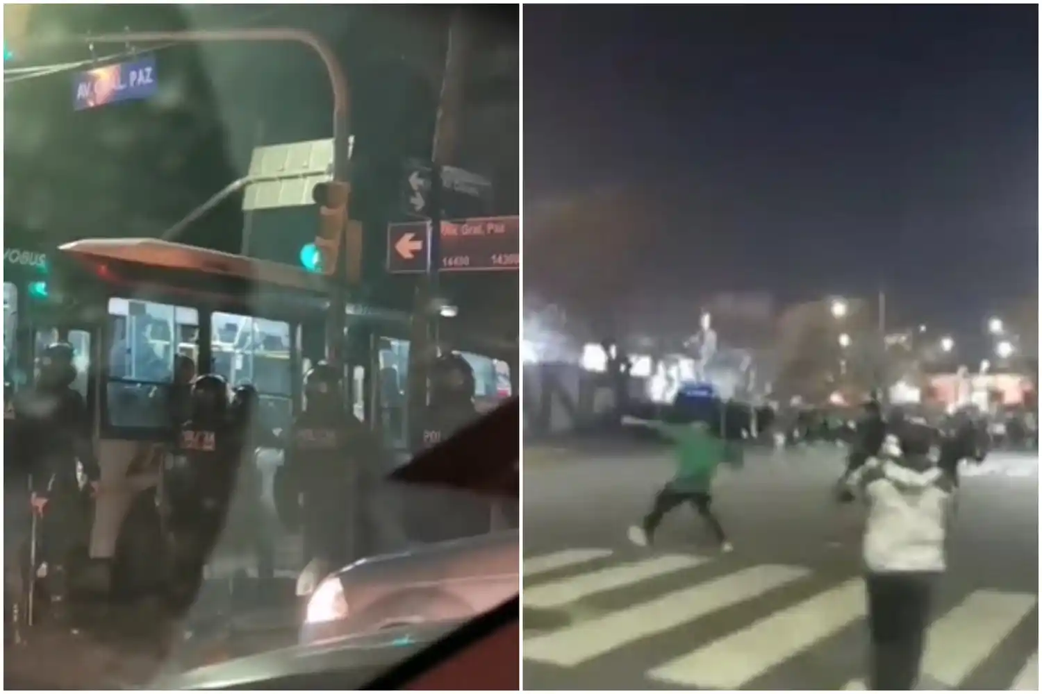 Una batalla campal entre la Policía e hinchas de Nueva Chicago comenzó en Mataderos y terminó en La Matanza