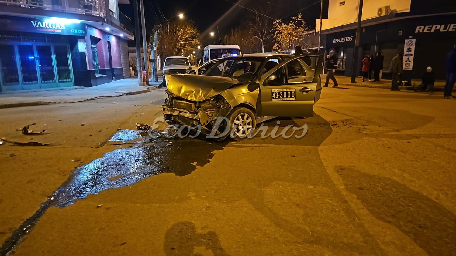 Un remisero sufrió lesiones en un accidente