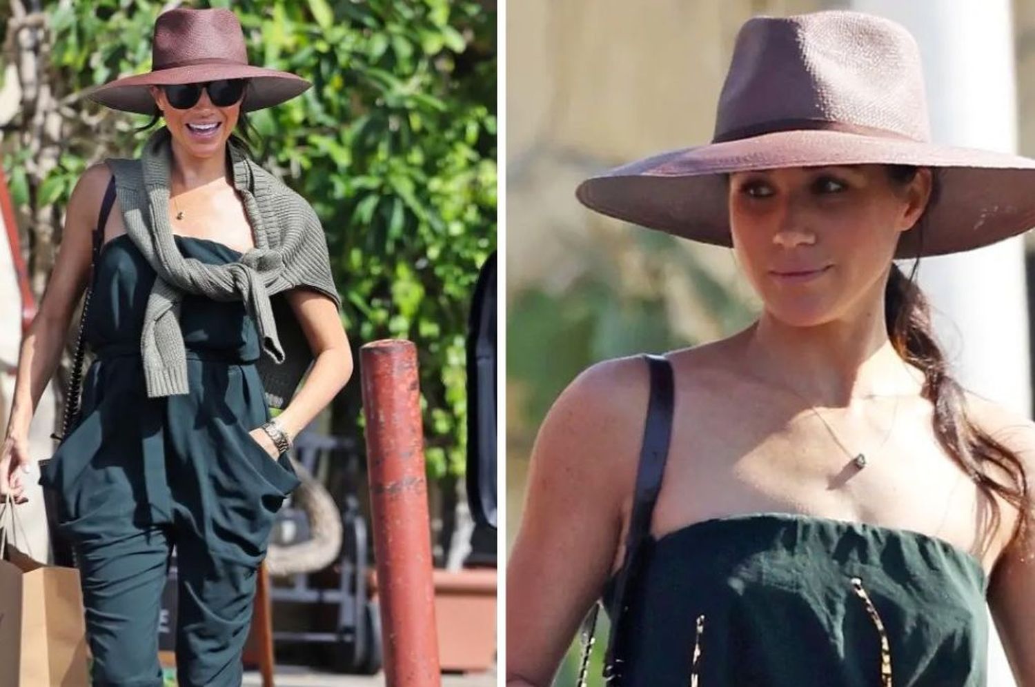 Sin tacos y sin maquillaje: el look de Meghan Markle para ir de compras en California