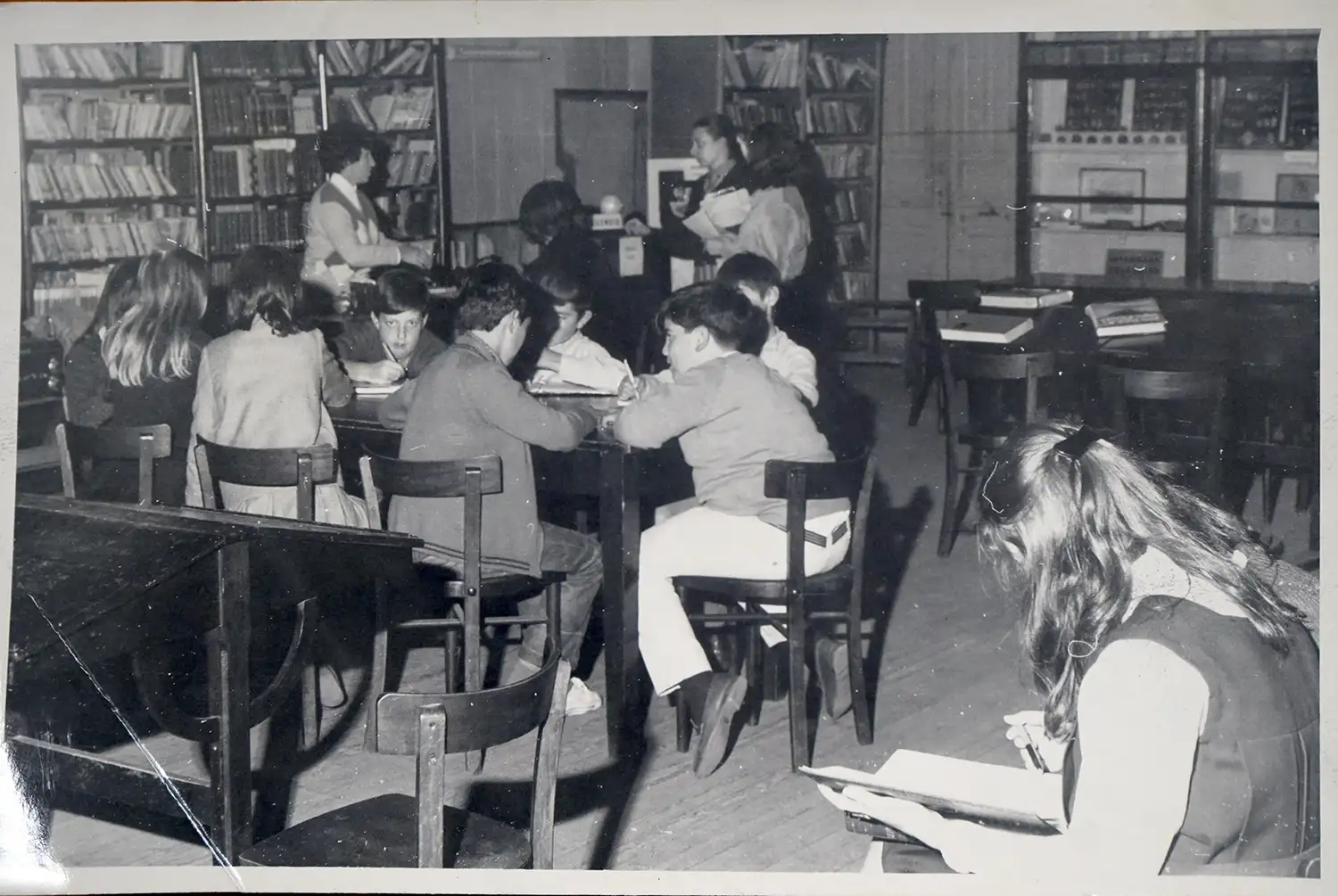 Una tarde de Biblioteca. En la vieja sede de calle 62 y 55