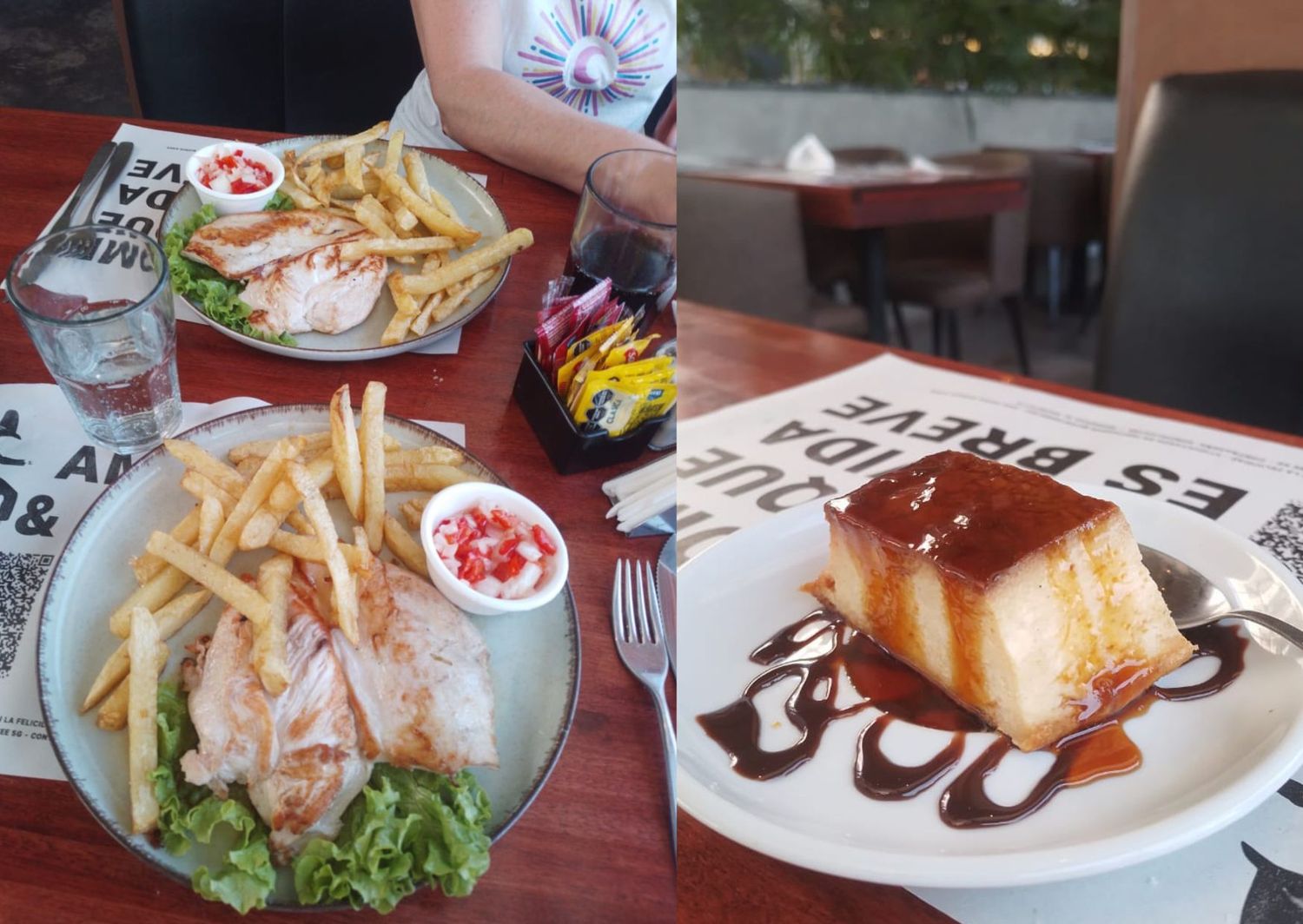 ¡Paola disfrutó de su almuerzo en Costee del Río!