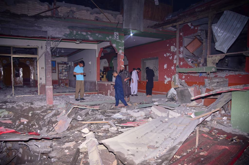 Una de las zonas alcanzadas por el bombardeo