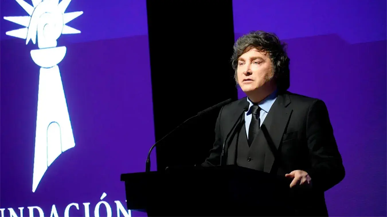 Milei participó del 172° aniversario de la Bolsa de Comercio. Foto Agencia N/A.