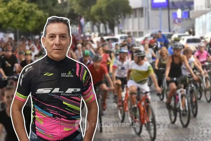 Bicicleteadas recreativas nocturnas, una alternativa que los rafaelinos eligen cada vez más