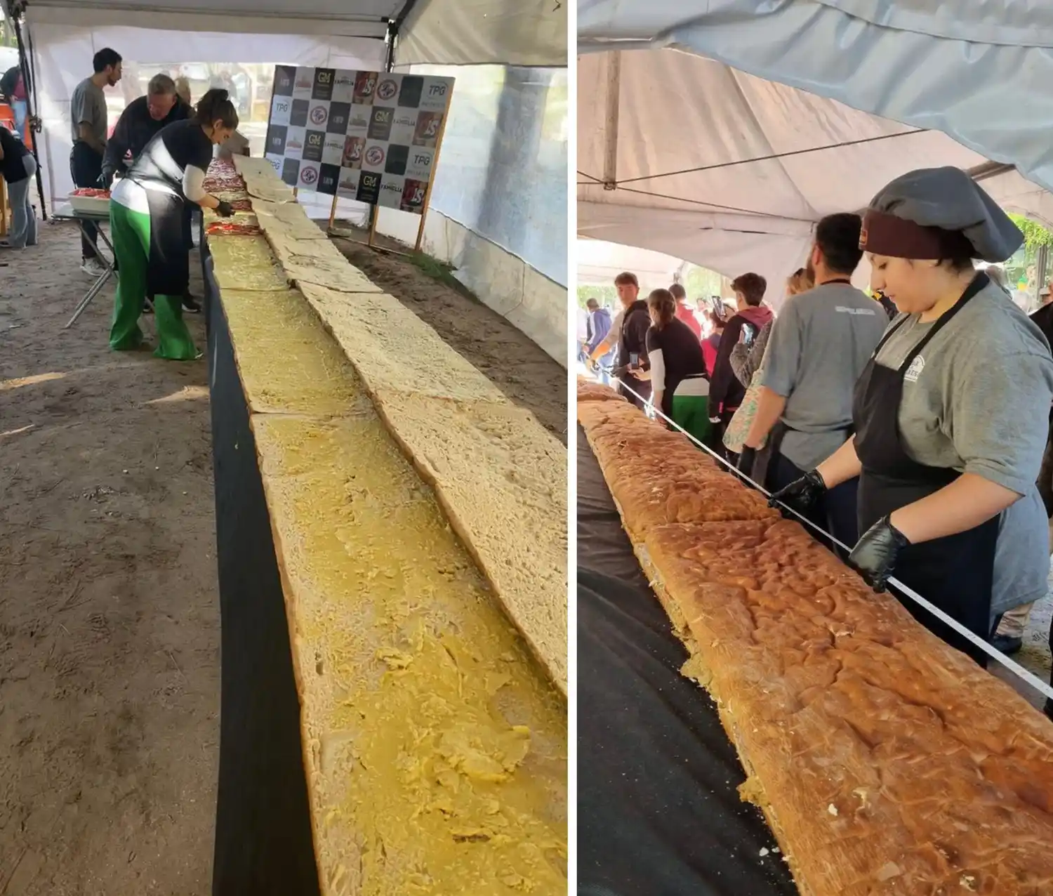Elaboran en Madariaga el sándwich de milanesa más largo del mundo