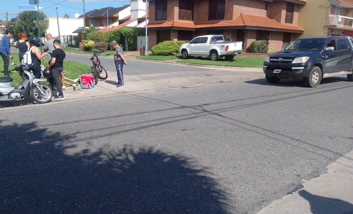 El accidente fue en la esquina de Acha y Bouchard.