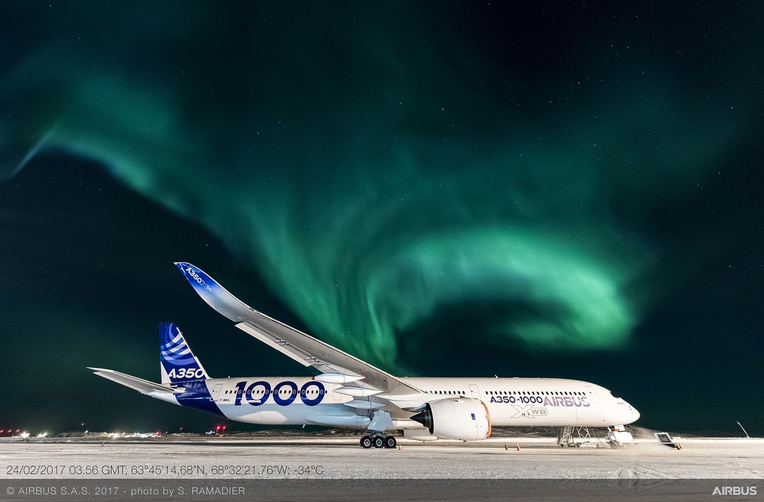 El A350-1000 fue sometido a pruebas de frío intenso en Canadá