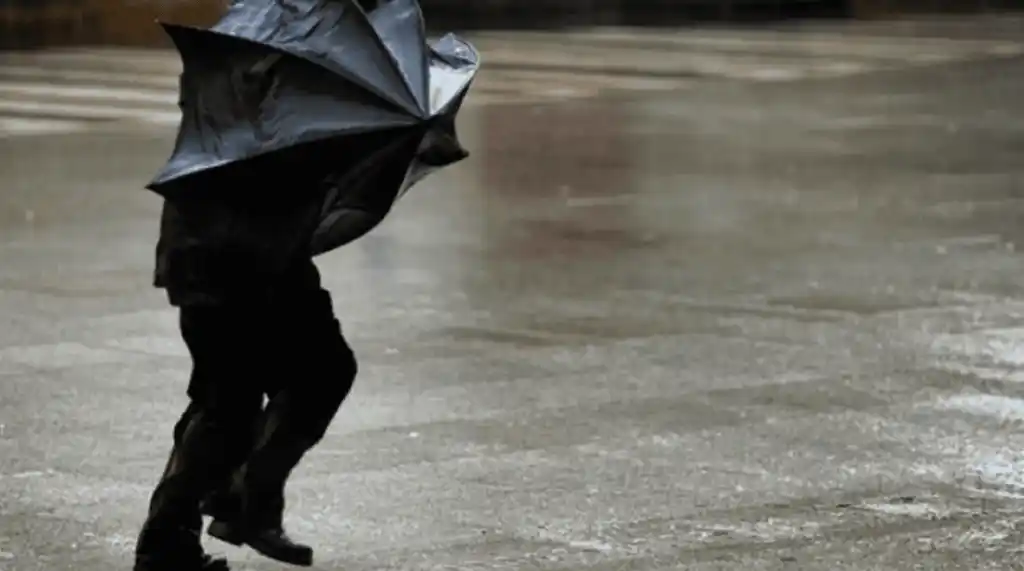 Día miércoles: viento y lluvia