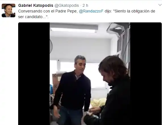 Con un video informal, Randazzo anunció que se presentará a las PASO