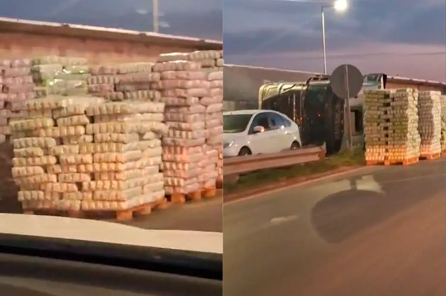 vuelco yerba camion