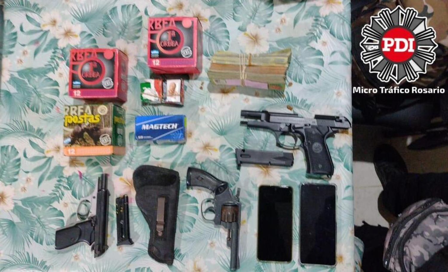 Armas secuestradas en el allanamiento