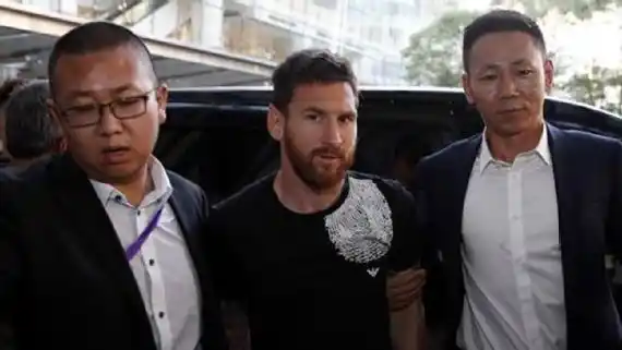 Locura por Messi en China