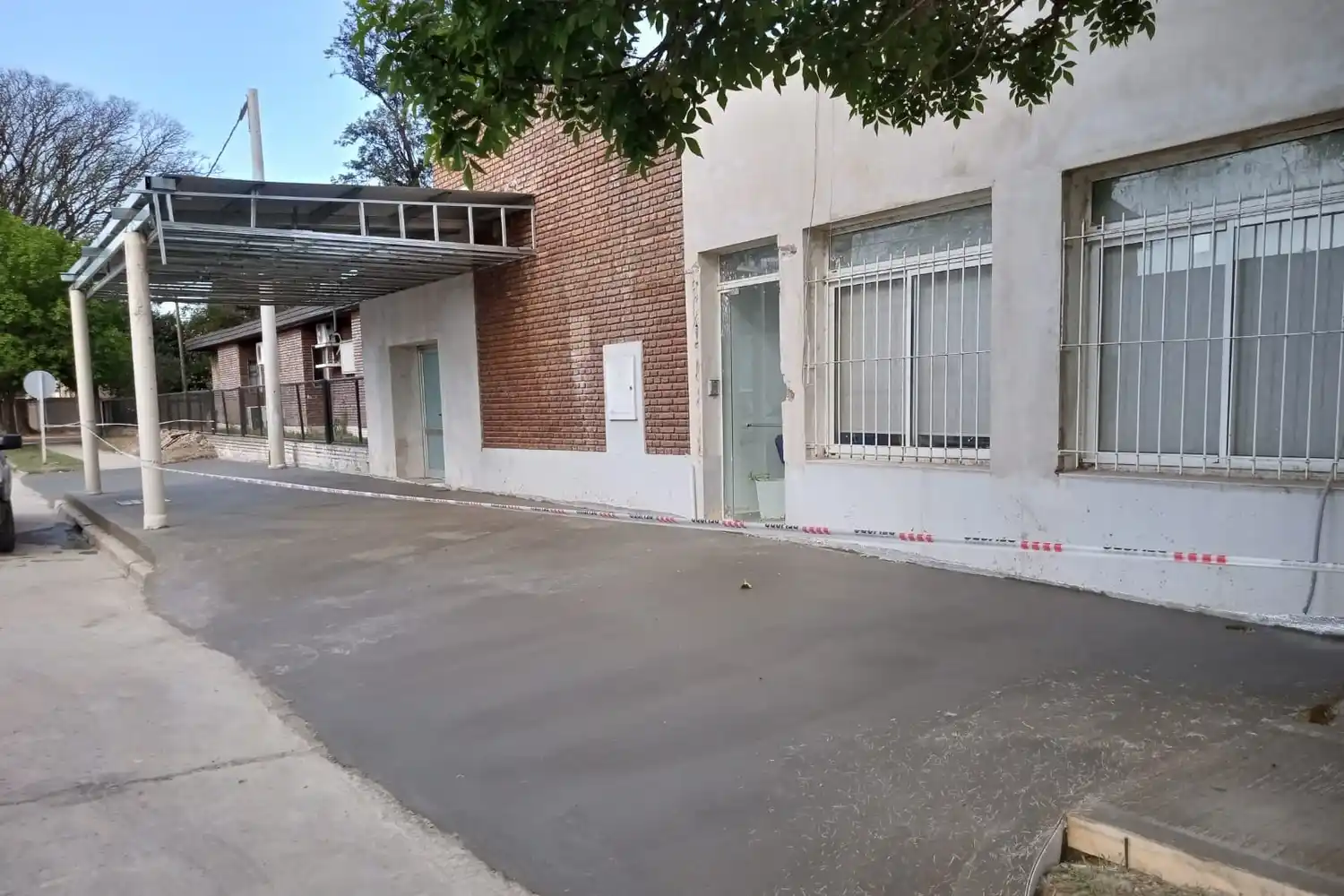 La obra en la zona donde se instalará el tomógrafo.