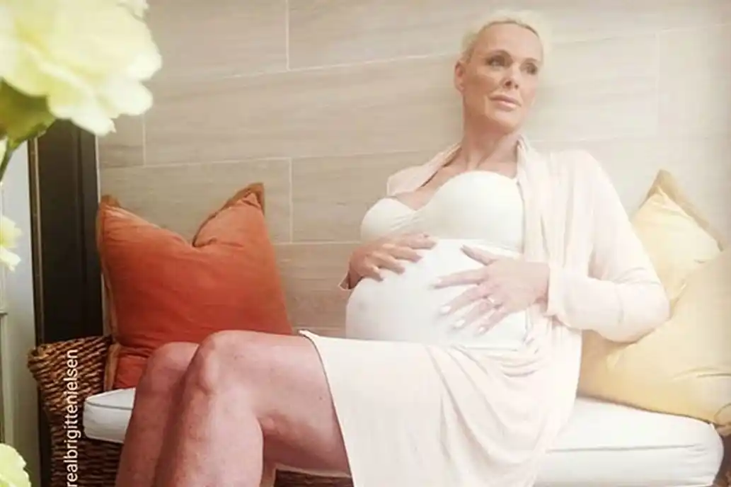 Brigitte Nielsen fue mamá a los 54 años