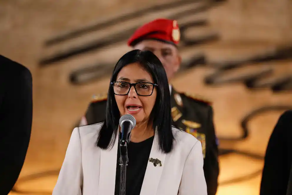 La jefa de Estado de Venezuela, Delcy Rodríguez (Reuters/Leonardo Fernández Viloria)