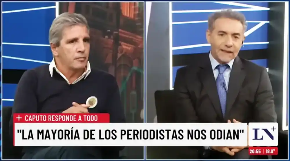 Caputo dijo que "los medios mienten" y buscan instalar que "la gente no llega a fin de mes"