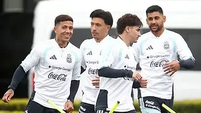 Entrenamiento de la selección.