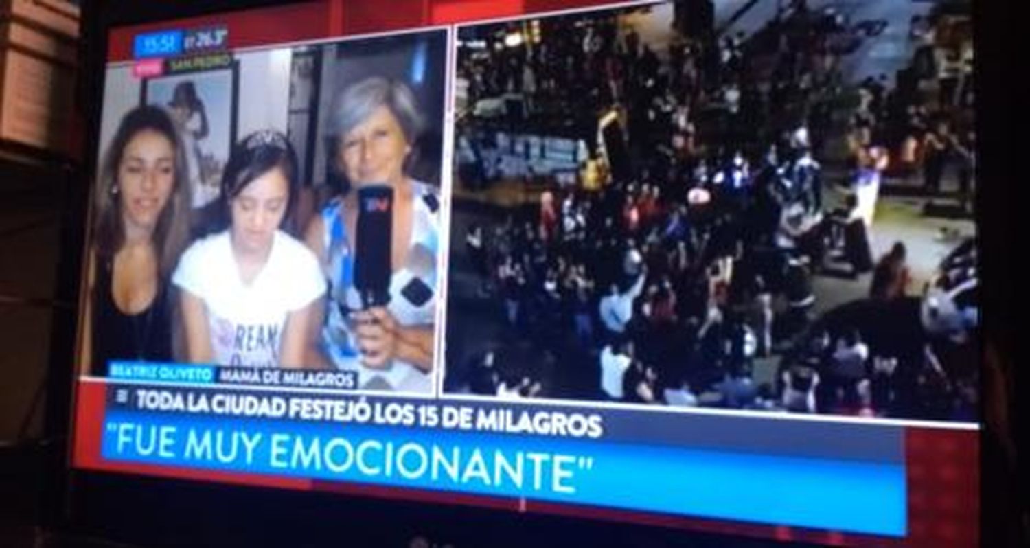 Mili agradeció a los sampedrinos en TN
