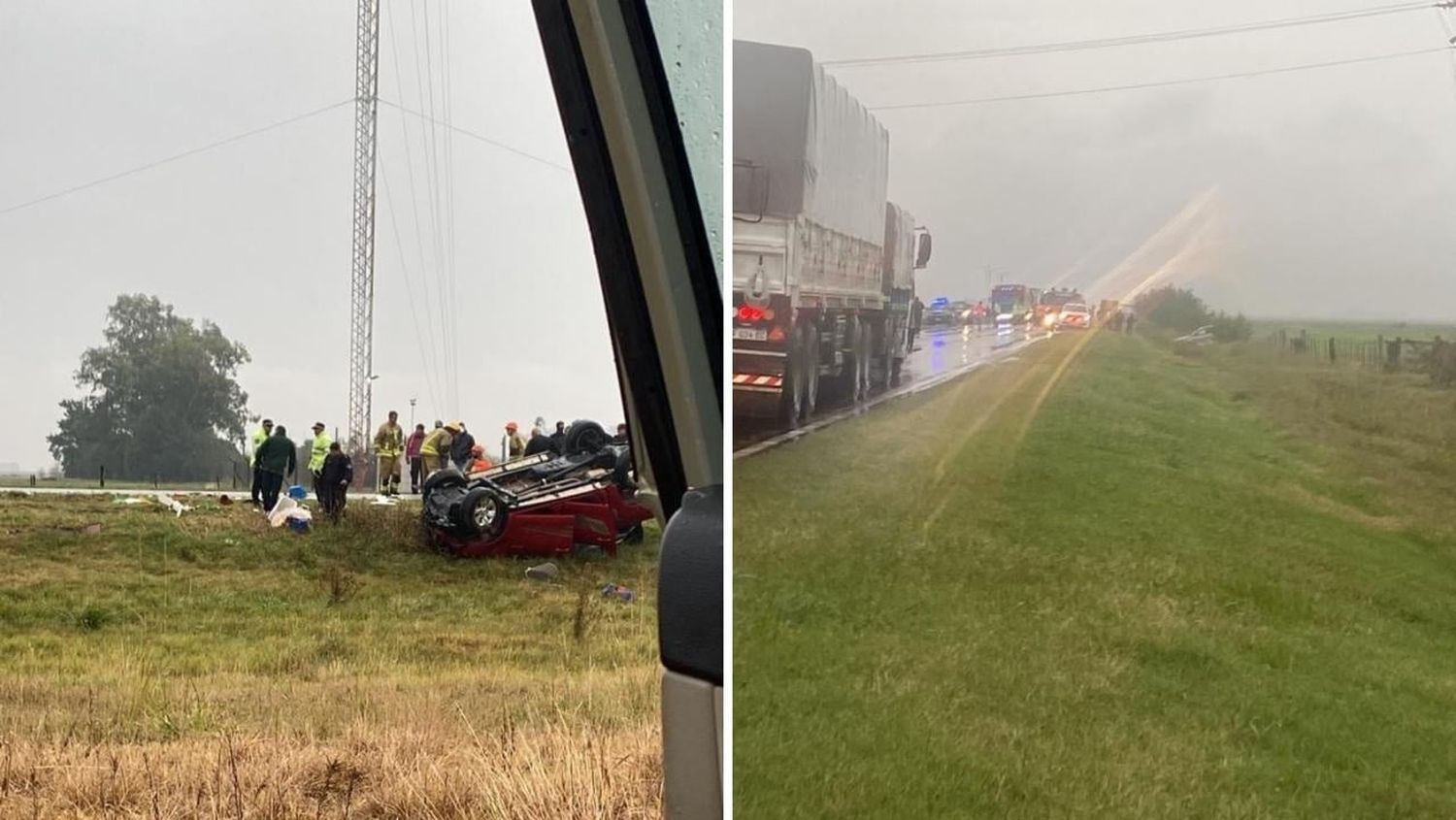 Accidente en ruta 33: hubo seis trasladados, con una mujer en estado de gravedad