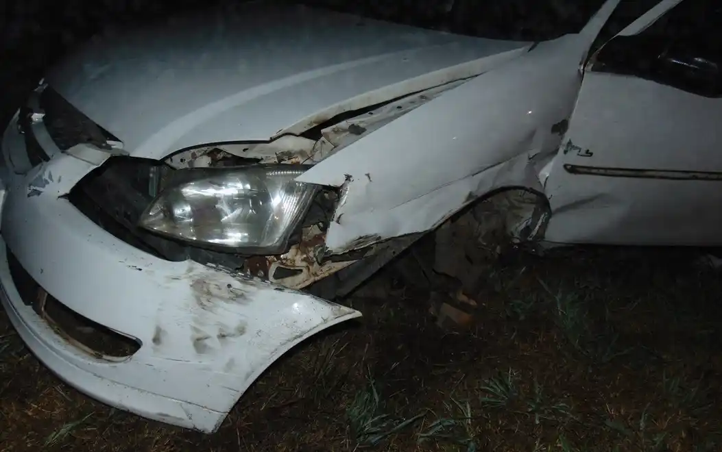 Uno de los autos involucrados en el siniestro.
