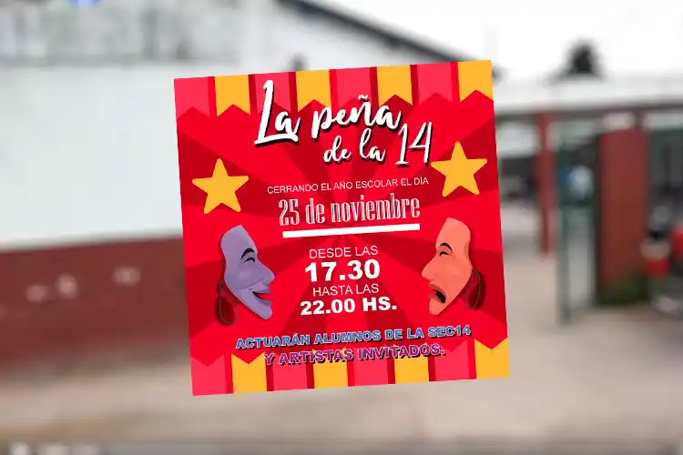 “La peña de la 14”: teatro, música y arte este viernes en la Secundaria 14