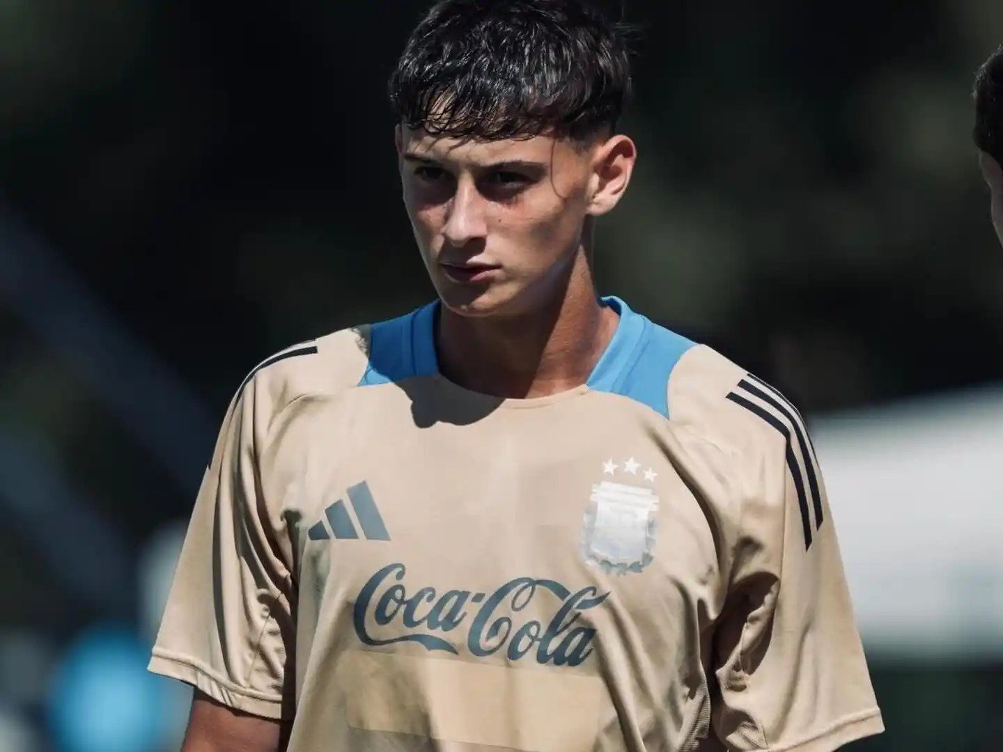 El ex BH, Agustín Imoberdorf , en Miami con la Selección Argentina Sub 10.Foto:AFA