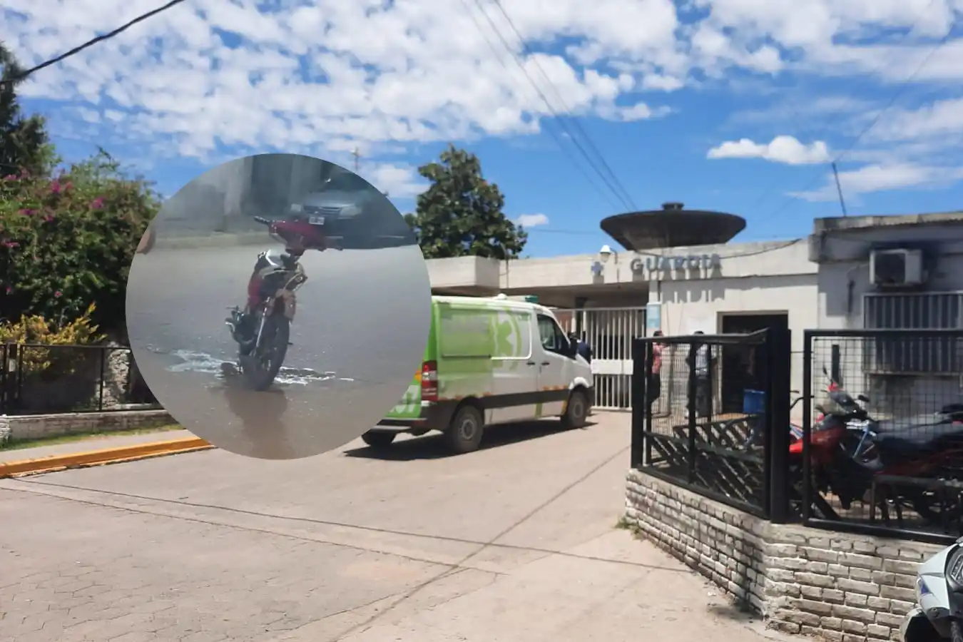 Ambos motociclistas fueron trasladados a la Guardia.