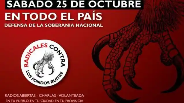 Radicales se pronunciarán en todo el país contra los fondos buitre