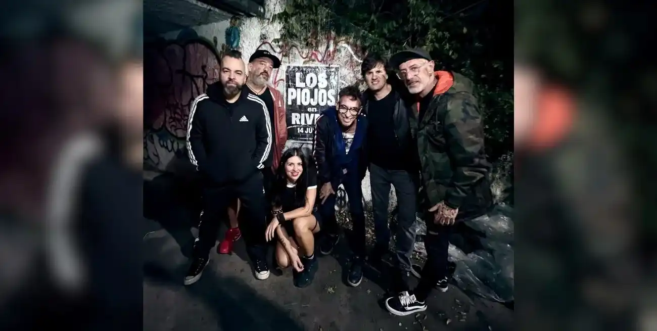 La icónica banda de rock argentino, Los Piojos. Crédito: @OficialPiojos