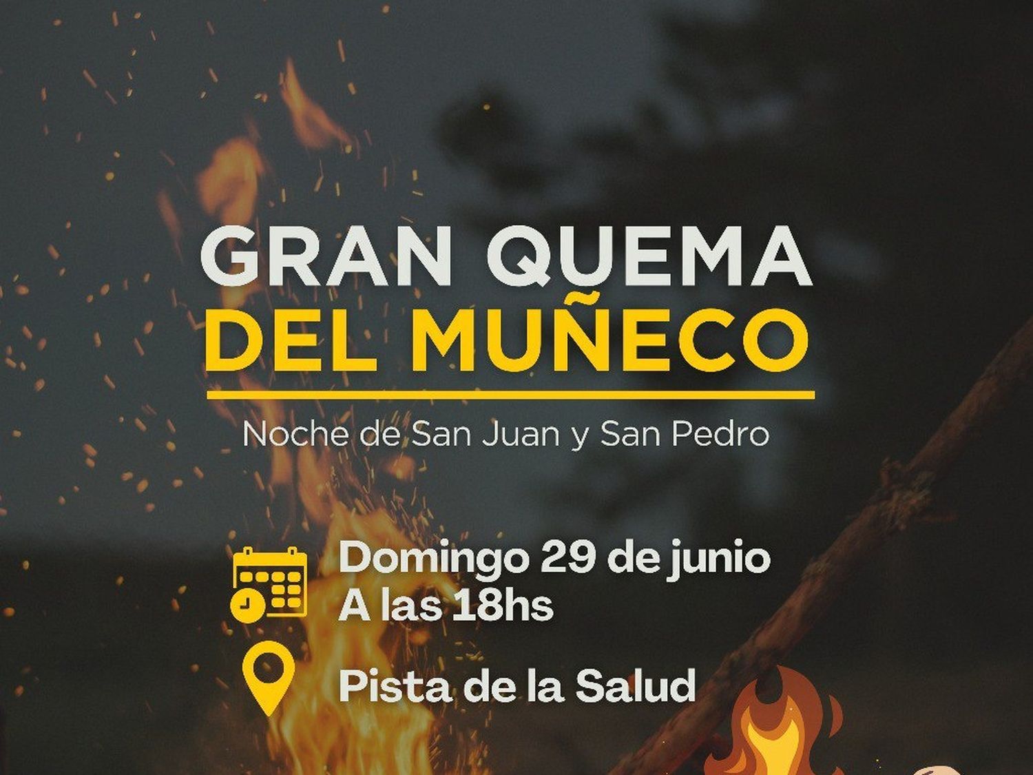 Una noche para renovar energías: Carbó celebrará la tradicional Quema del Muñeco