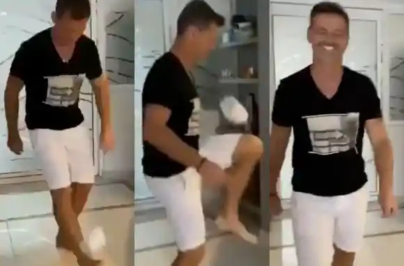 Cocca publicó un video haciendo el desafío del papel higiénico y llovieron todo tipo de críticas