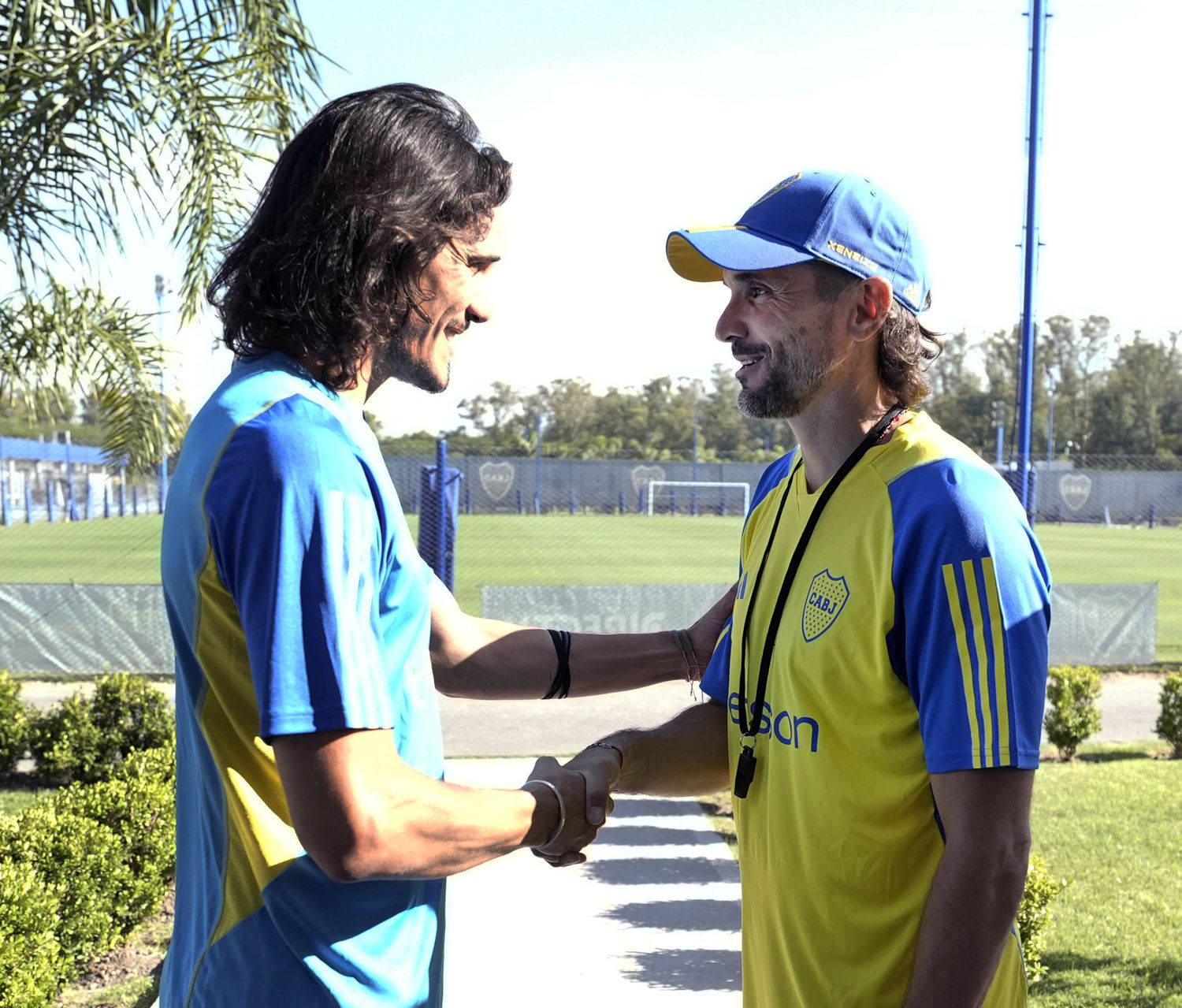 Cavani y Martínez, juntos en Boca.