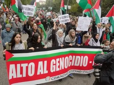 Marcha a favor de Palestina en Madrid