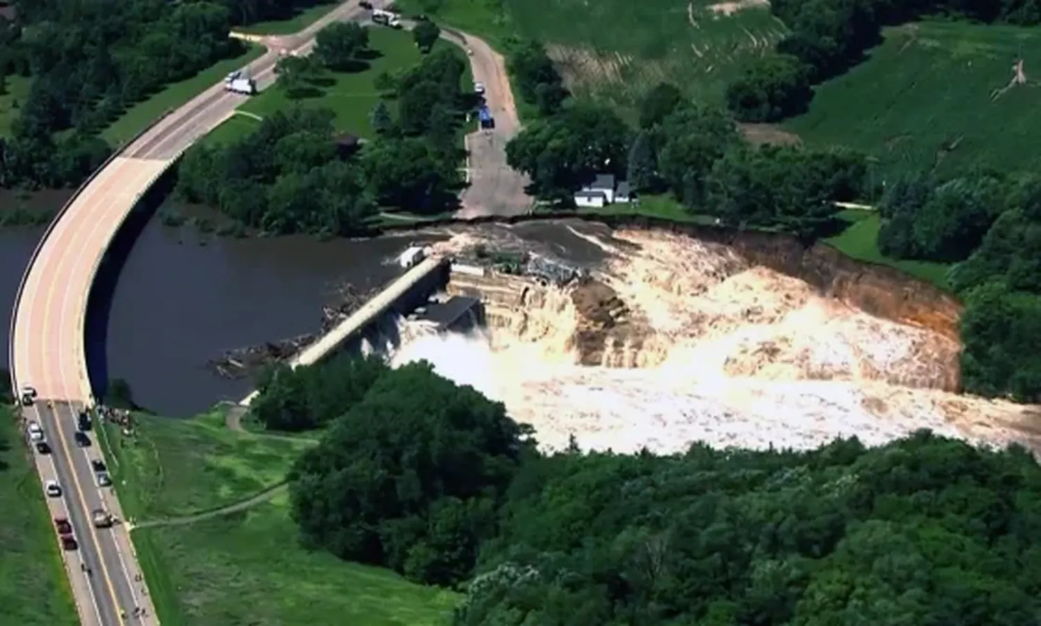 The Rapidan Dam is in a precarious state after recent flooding of the Blue Earth River.