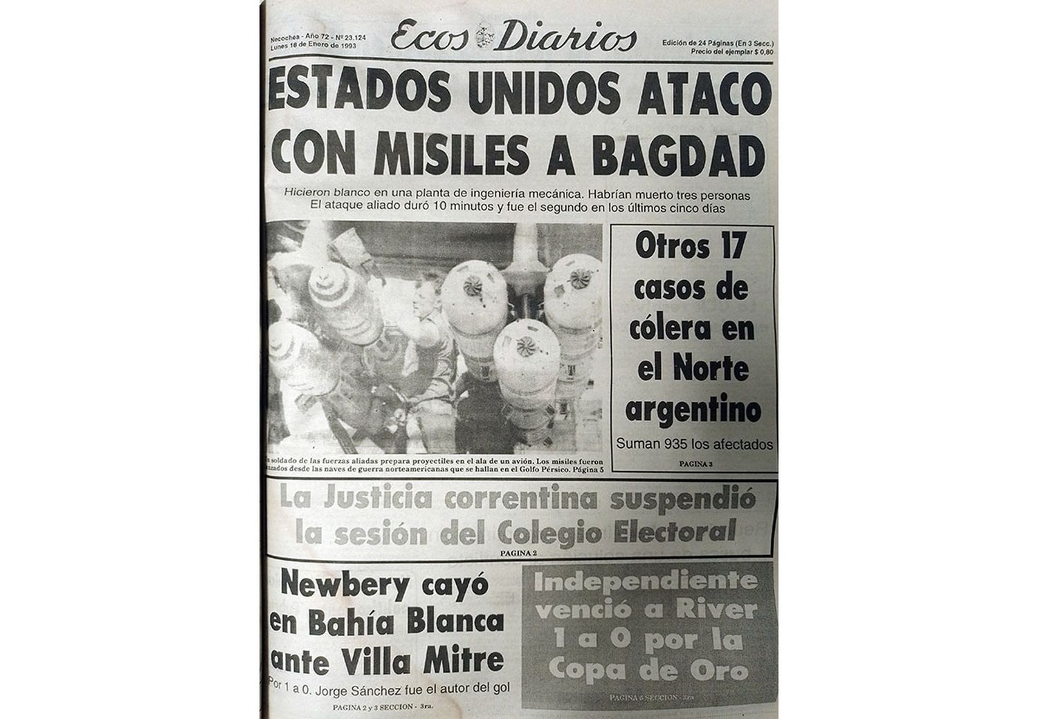 Lunes 18 de enero de 1993