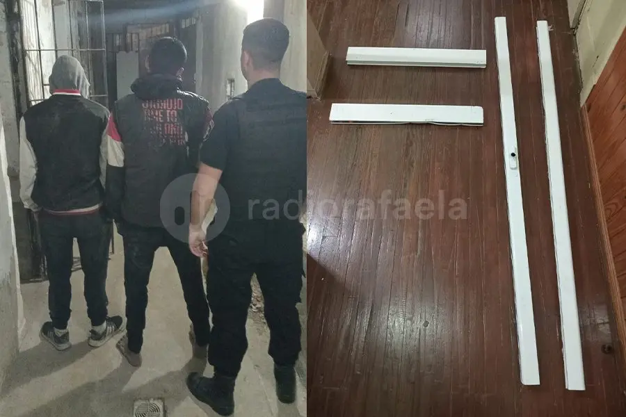 Hasta las manos: los engancharon en una obra robando una ventana de aluminio