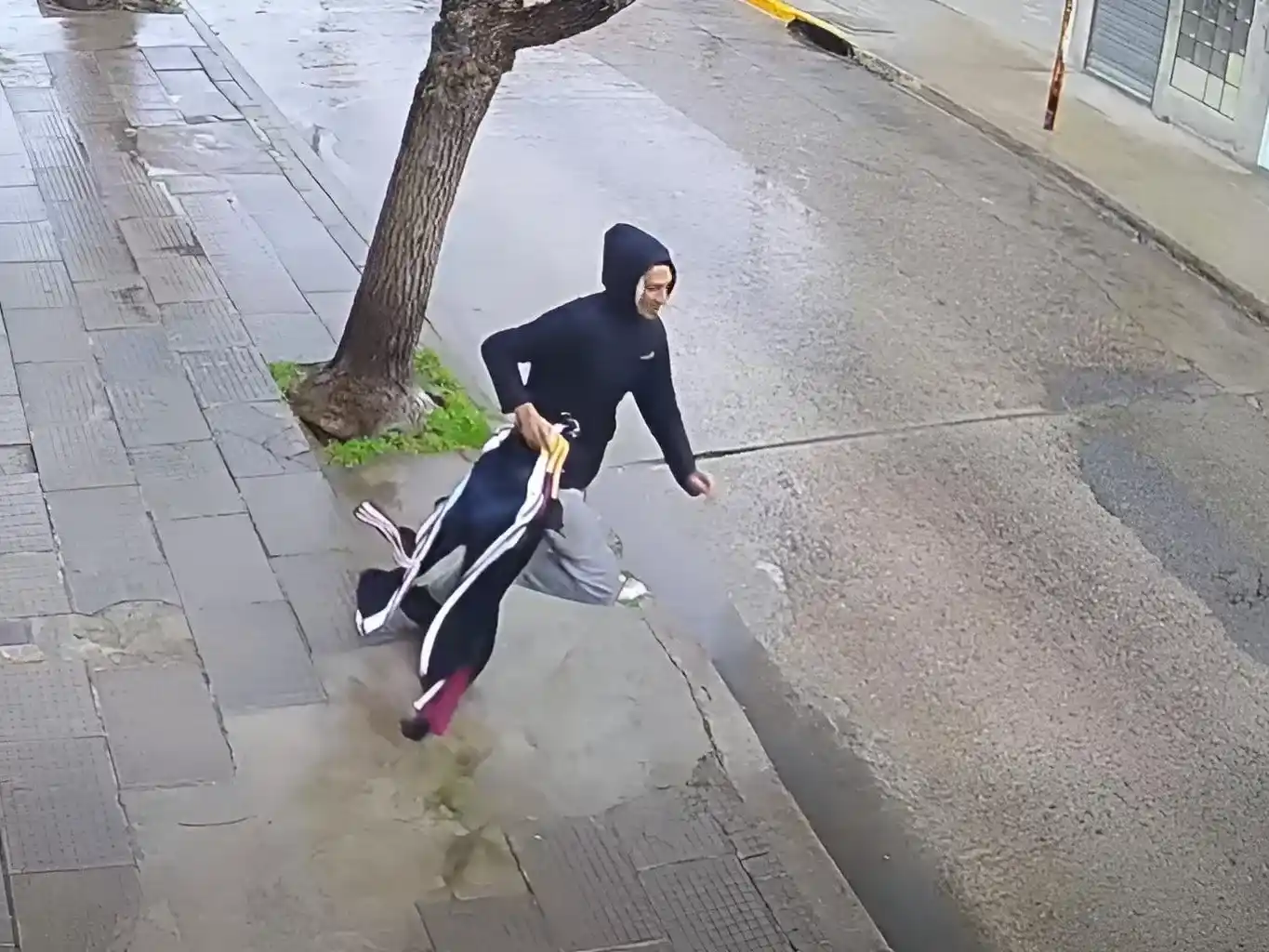 El ladrón quedó captado en cámaras de la zona.