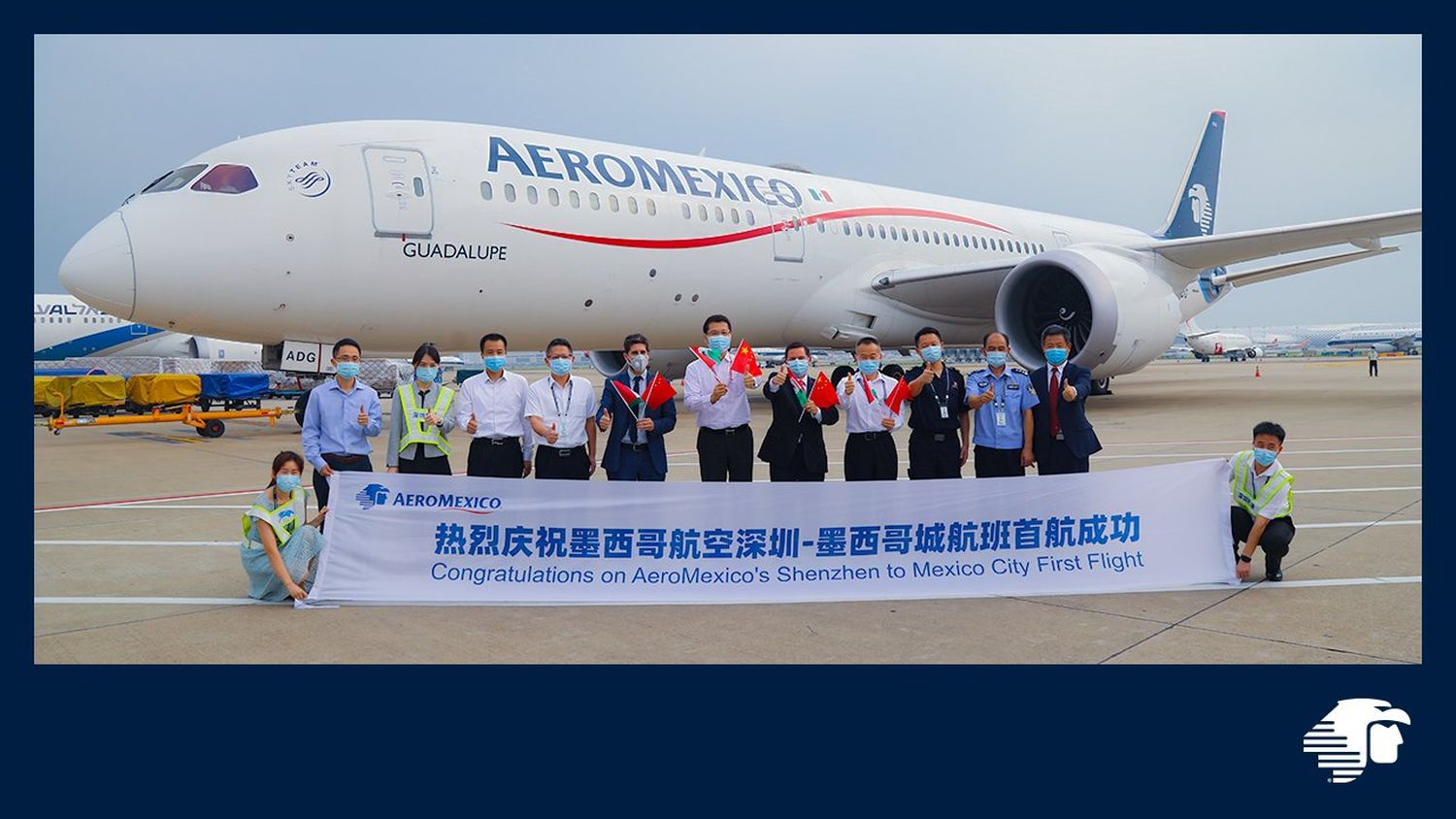 Aeroméxico completa el vuelo de mayor distancia de la historia de la aviación Mexicana